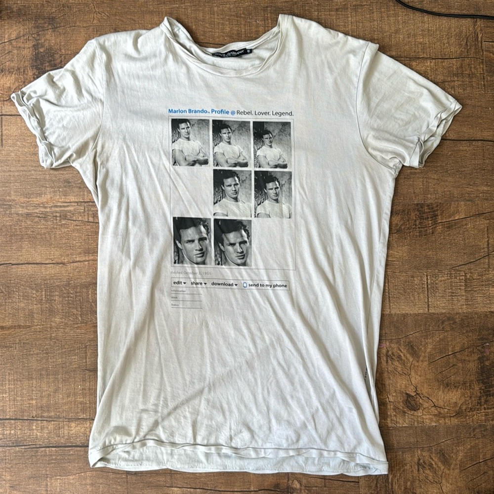 Dolce & Gabbana Vintage Marlon Brando Graphic T-Shirt